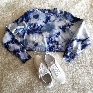 PINK Victoria's Secret Tie Dye Crop Sweatshirt S